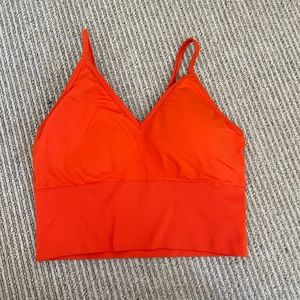 Orange sports bra